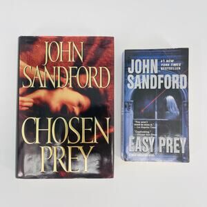 Easy Prey and Chosen Prey, two books novels by John Sandford Good Used Condition